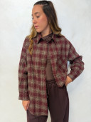 Camicia a quadri bordeaux Marcela