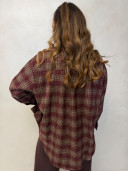 Camicia a quadri bordeaux Marcela